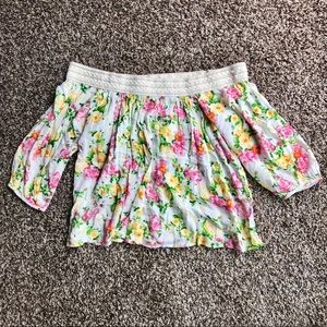 Off the shoulder floral top